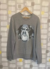 Givenchy Paris Rottweiler Grey Sweater Jumper Mens Size XL