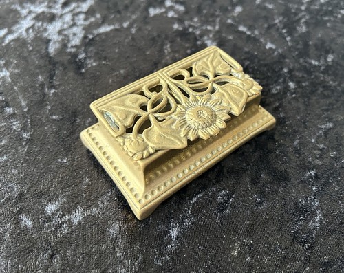Vintage brass postage stamp - brass,