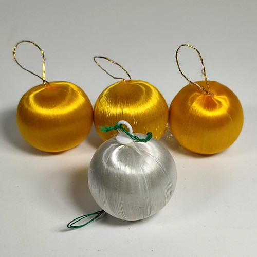 Vintage satin spun - spun, baubles