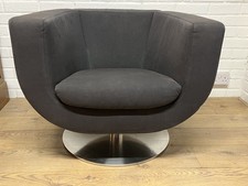 B&B Italia Tulip Armchair Dark Grey Charcoal fabric Jeffrey Bernett Maxalto