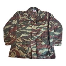 Vintage French Army jacket lizard camouflage HBT M47 military 1960s 70s Mens XS