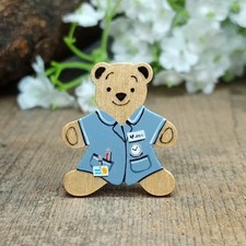 Health Care Assistant HCA Handmade Bear Lanyard Pin Badge Magnet Thank You Gift