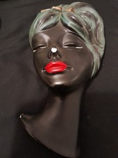50s kitch  Plaster Lady Head marked Moro