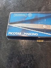 Vintage Mundial Pinking Shears 9" 9 inch Dressmakers Tailor Metal