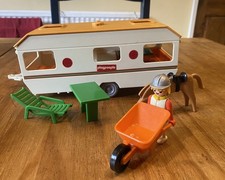 Vintage playable caravan cream