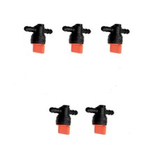 5Pcs In-Line Petrol On-Off Fuel Tap Switch Petcock Valve - Motorcycle Bike ATV