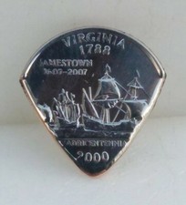 Genuine Virginia 2000 US State Quarter Dollar Coin Pick plectrum