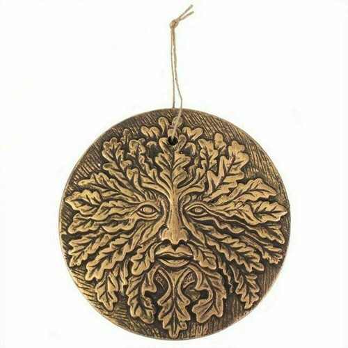 Green man wall - green, plaque
