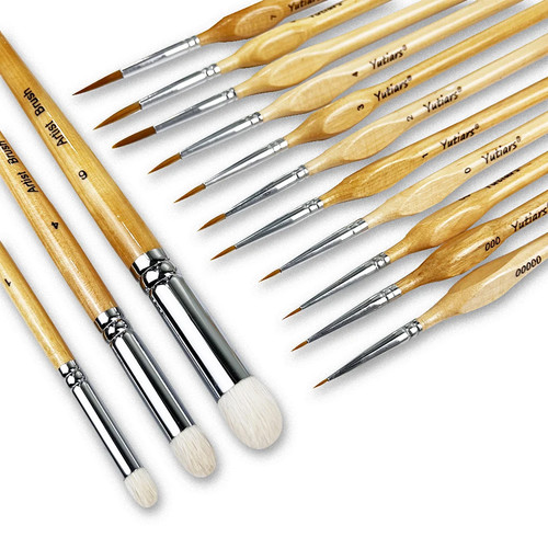 Miniature paint brushes set - paint,