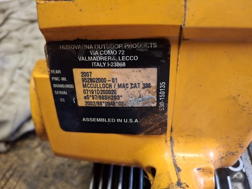 Mcculloch 338 chainsaw parts - chainsaw,