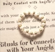 White & Silver Glass Beaded