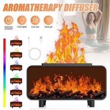Fireplace Flame Humidifier Colorful Light Flame Essential Oil Diffuser Mute Work