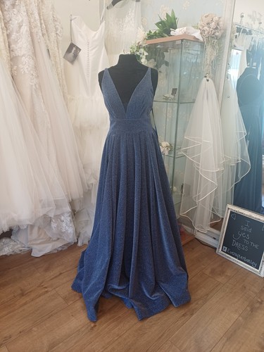 Prom dress size navy glitter - dress,