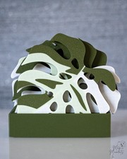 Monstera Leaf Coasters Set 3D
