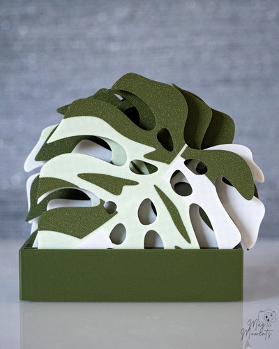 Monstera leaf coasters - coasters, 3d