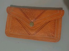 Orange HANDMADE MOROCCAN PURSE GENUINE Leather New