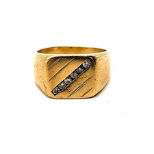 14ct Yellow Gold Gents Ring, 6