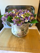 St.George Fine Bone China Jasmine Floral Jardiniere/Planter /Tulip Shape VGC