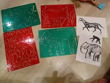 Drawing Stencils With Instructions Animals And Dancers