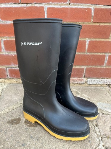 Dunlop black wellington boots - black, boots-