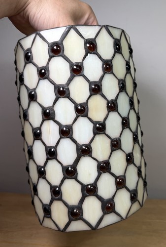 Tiffany style cream glass - cream,
