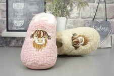 highland cow slippers mules