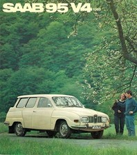 Saab 95 V4 Estate 1968-69 French Market Foldout Sales Brochure