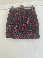 Seasalt Cornwall Size 12 Mini Skirt and Matching Scarf 100% Cotton Floral Print