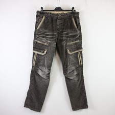 CIPO & BAXX Distressed Jeans Cargo Grey Corduroy Denim Streetwear W32/L32 - EHB