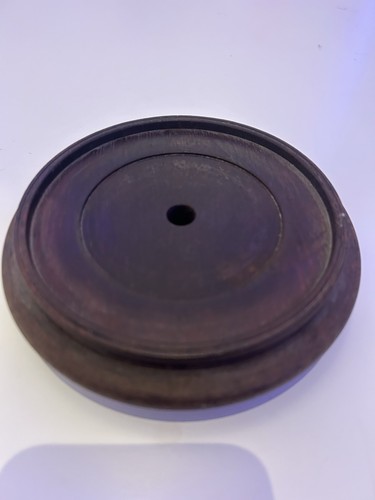 Round wood lamp vase base - round,