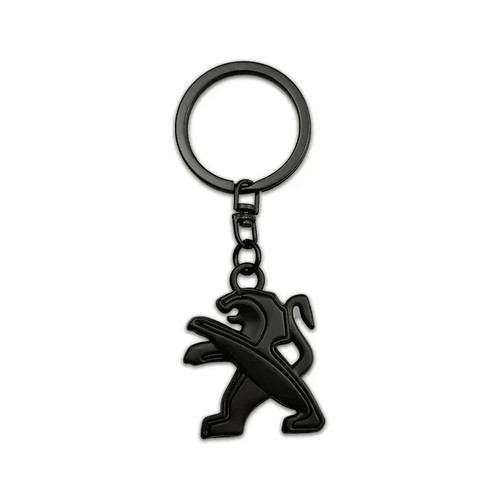 Peugeot car keychain black - keychain,