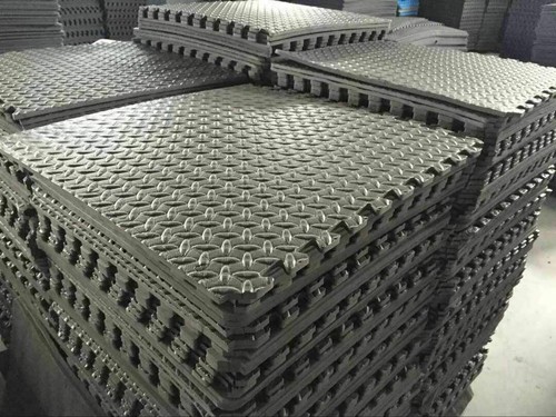 Black interlocking mat - interlocking, yoga