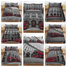 London bus quilt cover - london,
