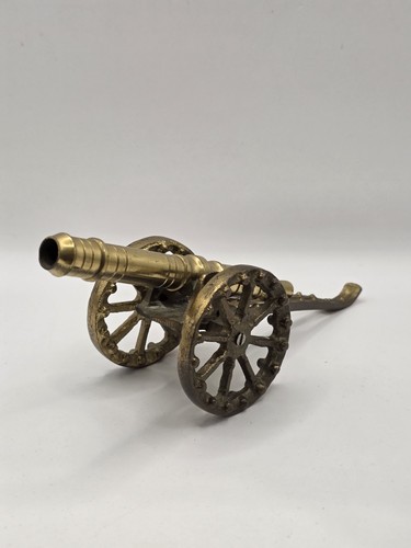 Vintage brass cannon ornament - vintage,