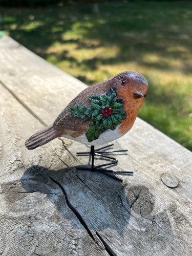 Christmas standing robin - robin, with