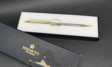 Mikimoto Luxury Ballpoint Pen with Gold Trim Original Box