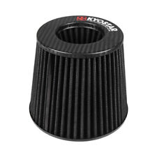 3.5" 89mm High Flow Inlet Cold Air Intake Cone Replacement Dry Air Filter Carbon