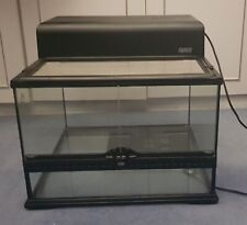 Exo Terra Terrarium Reptile Enclosure (Small-Low) 45x45x30 with Heat Pad & Lamps