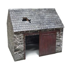 DERELICT BARN / STORE LASER CUT O GAUGE 1:43.5 SCALE MODEL RAILWAY KIT - KX057-O