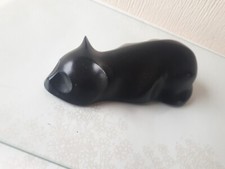 Vintage Black Resin Crouching