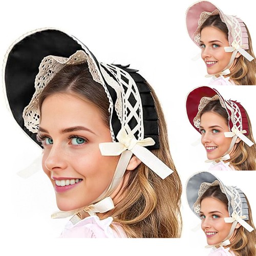 1pc victorian lace bonnet - bonnet, bow