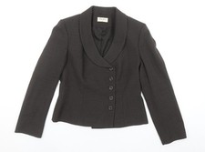 Kaliko Women's Black Size 12 Shawl Collar Wool Blend Tailored Jacket