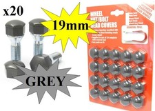Grey Wheel Nut Covers Fit