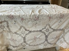 Linen And Crochet Embroidered