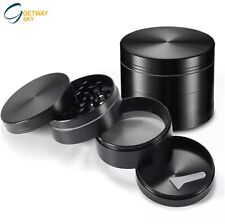 Herb Grinder Metal 4 Piece 2.2" Pocket Grinder Spice Mini Crusher Mill UK