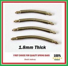  NEW 1.8mm THICK WATCH CURVED SPRING BARS/PINS QUALITY STAINLESS STEEL 18 to 24