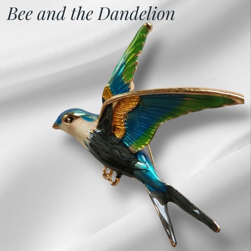 Flying swallow bird enamel - flying,