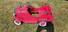 vintage American Childs Pedal Car Fire Engine truck - Unrestored all Original