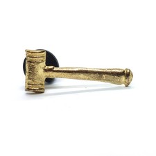 Gold Gavel Pin Vintage Retro