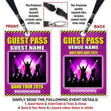 CONCERT EVENT LANYARD PASS